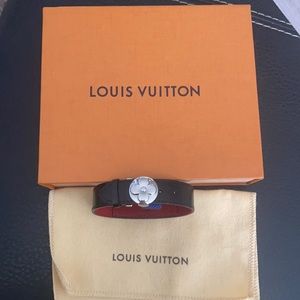 Black leather bracelet